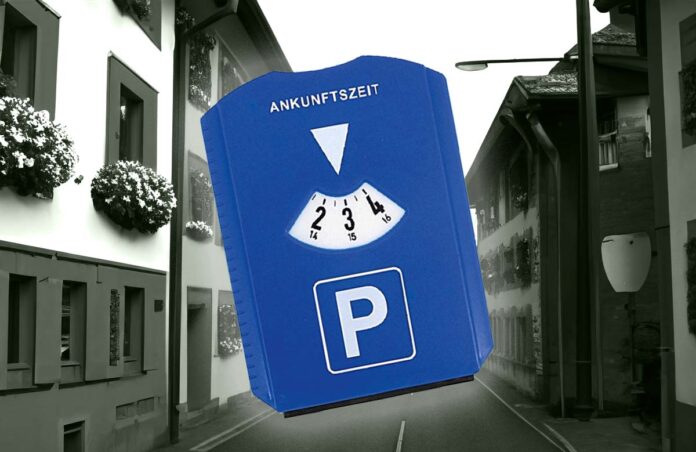 blue parking disc switzerland